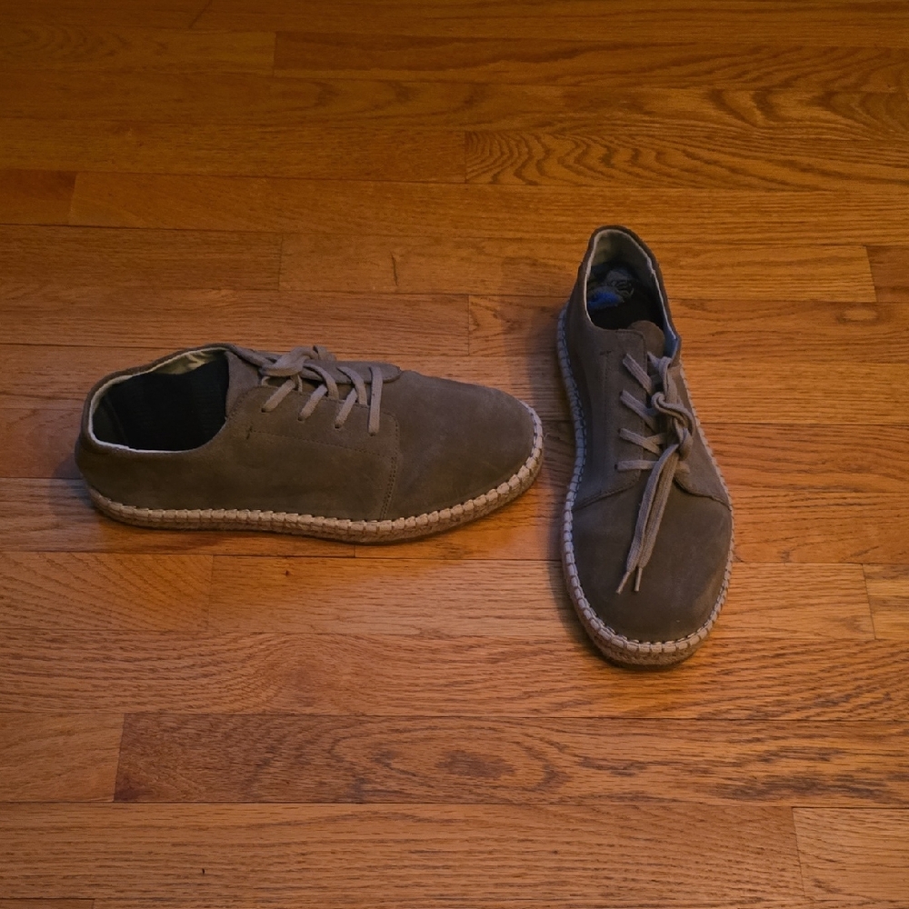 Reserved Men's Suede Espadrilles Oxfords - Beige